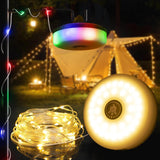 DGE Christmas String Lights Indoor – Retractable 32.8ft LED Strip with Warm White and RGB Modes for Holiday Decor
