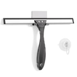 AmazerBath Clear Squeegee with Suction Hook – Neutral, Less-Is-More Design for Modern Glass and Tile Spaces