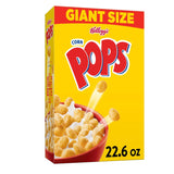 Kellogg's Corn Pops Cereal – Road-Trip Pantry Snack for Car Snacks and Roadside Stops, Giant Box