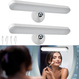 LuminGlow Stick On Mirror Light – Less Is More Beauty Lighting in Neutral Wood Tones