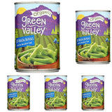 Green Valley Organic Cut Green Beans – No-Refrigeration Organic Cut Beans for Cabin Pantry and Outdoor Trips, 5-Pack