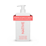 Native Volumizing Shampoo Berries & Vanilla Cream 16.5 fl Oz – Gentle Sulfate-Free Wash for Sensitive Scalp Self-Care Rituals