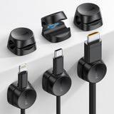 Lamicall Spring Cable Clips – Less-Is-More Countertop Cord Keeper for Kitchens and Nightstands, Black
