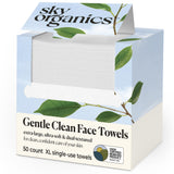 Sky Organics Gentle Clean Face Towels for Nursery Skincare Station, Hypoallergenic Plant Fiber Towels