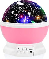 LullabyLite Baby Night Light Projector – 360° Rotating Nebula Lamp for Kids Room and Shared Sibling Bedroom, Battery and USB Powered, Quiet Motor