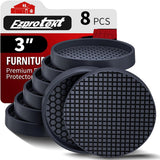 Ezprotekt Anti Skid Furniture Coasters as Practical Gift for Mom, 2" Clear Rubber Bed Stoppers for Her Living Room