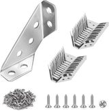 PlusRoc Heavy Duty Corner Brackets - Stylish Drawer and Cabinet Reinforcement, Stainless Steel Accent for Refined Home Interiors