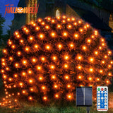 WBao Solar Holiday Net Lights – Commercial Grade Outdoor Christmas Lights for Storefronts and Restaurant Patios