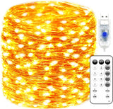 LuminHue Cool-Running Twinkle Lights 66ft – Child-Safe String Lights for Children's Room Decor