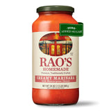 Rao's Homemade Creamy Mascarpone Marinara – Clean Ingredient Tomato Sauce for Health-Conscious Home Kitchens, 24 oz Glass Jar