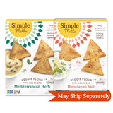 Simple Mills Veggie Pita Crackers, Mediterranean Herb – Crowd-Pleasing Stocking Stuffer for Gluten-Free and Vegan Friends