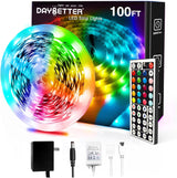 DAYBETTER SMD 5050 LED Strip Lights, Valentine and Holiday Gift for Granddaughter with Dimmable Remote