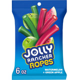JOLLY RANCHER Ropes Kid-Friendly Chewy Candy for Playdates, Classroom Valentine Exchanges, and Stocking Stuffers, 6 oz Bag