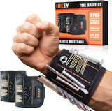 HIEEY Magnetic Wristband with 5 Pockets for Drill Bits – Furniture Assembly Time Saver for IKEA Builders, Hands-Free Organizer for Indoor Setup Projects