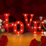 EDYCON Battery Operated Light Up Letters – Festive Holiday Centerpiece for Dining Room Buffet and Entryway