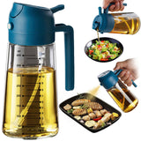 TrendPlain Black Olive Oil Dispenser Bottle – Designer Glass Sprayer for Stylish Kitchens, Air Fryer Stations and Open-Shelf Styling