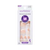 KISS imPRESS Pedicure Press On Toenails – Therapeutic Self-Care Pedicure for Bath Time Wind-Down