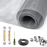 King&Charles Window Screen Kit – Carbon Black Weave for Clean Sightlines and Uncluttered Home Atmosphere, DIY Home Styling
