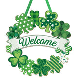 Clover Lane – Handcrafted Shamrock Front Door Hanger, Charming Valentine's Day and Spring Gift for Her, Lightweight Irish Home Sign