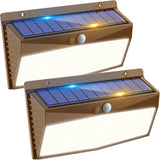 Refined Solar Wall Fixture for Modern Backyard & Pathway – 368 LED, Neutral Tone, No Bulky Hardware