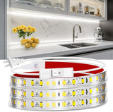 maylit Under Cabinet Light Bar 72in for Pantry and Storage Shelves, Bright Plug-in LED for Trip Prevention in Senior Living Spaces