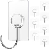 JINSHUNFA Adhesive Wall Hooks – Modern Kitchen Hook for Cabinets, Polished Stainless