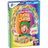 Lucky Charms Rainbow Sprinkles Cereal, Birthday Cake Flavor with Marshmallows – Nutritious Kids Cereal with 15g Whole Grain per Serving, 10.9 oz