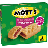 Mott's Soft Baked Apple Filled Bars – Travel-Friendly Real Fruit Snack for Commuters and Errand Runs, 5 Pack