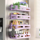 4 Pack Refrigerator Magnetic Shelf – Last-Minute Gift for Dorm Students and Tiny Home Owners, Magnetic Organizer Set