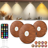LuminAura Rechargeable Puck Lights – Hallway and Stairway Accent Lighting with Remote Dimming