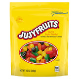 Wonka Jujyfruits Novelty Shaped Gummy Candy, 12oz Resealable Pantry Pack for Kids' Treat Drawer and Snacks