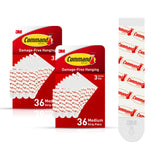 Command Medium Adhesive Strips for Cozy Home Wall Decor Updates, Reattach Hooks in Every Room