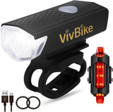 VivBike LED Bicycle Lighting Set – Quick-Install Front and Rear Lights for Campus and City Commuter Routines