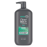 Dove Men+Care Invigorating Revive Body and Face Wash 3N1 – Gym Locker Room Cleanser for Men On the Move, Tea Tree 30 oz
