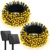 Brightown 2 Pack Solar Fairy Lights 144ft Waterproof, Housewarming Gift and Holiday Present for Gardeners Hostesses and New Homeowners
