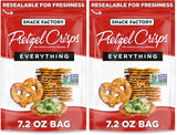 Snack Factory Pretzel Crisps – Guilt-Free Non-GMO Crunch for Self-Care Snack Breaks, Single Resealable Pouch