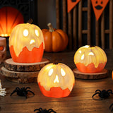 Halloween Decorations Light Up Ghost Pumpkin Set of 3 – Ready-to-Give Birthday Gift for Moms Obsessed with Halloween Decor