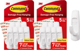 Command Damage Free Hooks – Simple Neutral White Hooks for Uncluttered Spaces