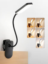 LuminGlow Pro Clip Lamp – Aesthetic Living Room Accent Lamp for Reading Nook, 5 Color 9 Brightness Rechargeable