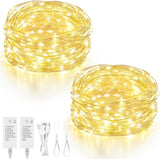 Mlambert Battery Operated Fairy Lights 65.6FT – Ambient String Lighting for Dining Room Centerpiece and Open Shelving Displays