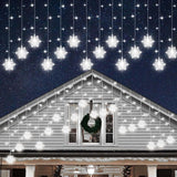 Lumiluxe All-Season Icicle Lights – Cafe Patio and Storefront Window Outline, 8 Modes for Day-to-Night Mood