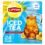 Lipton Unsweetened Iced Tea – Portable Bulk Brew for Outdoor Dining and Summer Hosting, Family Size 24 Bags