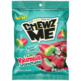 ChewzMe Better-for-You Watermelon Gummies for Home Office and Road Trip Cooler, Cane Sugar Sweetened Sour Candy, 6 oz
