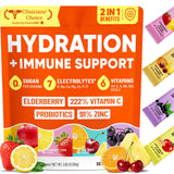 Venture Pal Clinician-Trusted Hydration + Immune Powder – Wind-Down Hydration Boost with Elderberry, Turmeric & 7 Essential Electrolytes, 16 Sticks