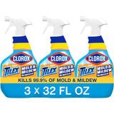 Clorox Tilex Mold and Mildew Remover – Backyard Pool Tile and Deck Spray Cleaner, Bulk Pack of 3