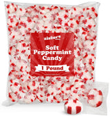 Classic Peppermint Puff Mints - Coffee Table Candy Dish Styling for Living Room, Nostalgic Wrapped Mint Display