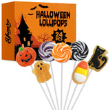 Yumzo Halloween Shaped Lollipop Candy Pack – Ready to Give Party Favor Gifts for Kids Classmates and Trick or Treat Visitors
