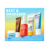 e.l.f. SKIN Five-Piece Travel Kit – Commuter & Gym Bag Skincare, Mini Cleanser, Brightening Serum & Broad-Spectrum SPF