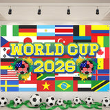 World Football Tournament Cup Celebration Backdrop 43x71 Inch Durable Open Air Setup for Community Sports Festival Viewing Area