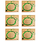 Bovemee Green Stone Charm Bracelet – Mother's Day Gift for Mom, Stackable Four-Leaf and Heart Jewelry Set